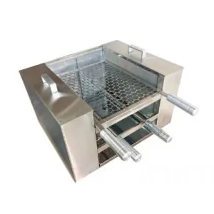 Churrasqueira Sem Fumaça Ecológica Aço Inox 55 X 40 Cm