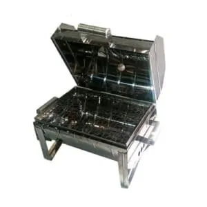 Churrasqueira A Bafo Inox Pequena e Portátil