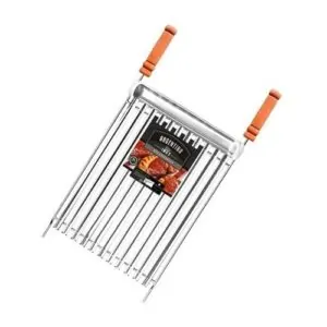 Grelha Inox Parrilla Argentina Grilazer 40 X 40cm C/ Calha