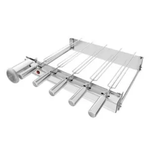 Churrasqueira Giragrill Inox 5 Espetos Giratórios P/ Pré Moldadas