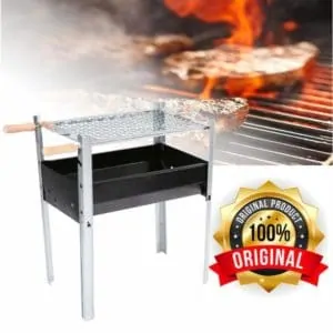 Churrasqueira Carvão Aço Carbono Grande Capacidade Para 10 Pessoas (73cm Alt. x 54cm Comp.)